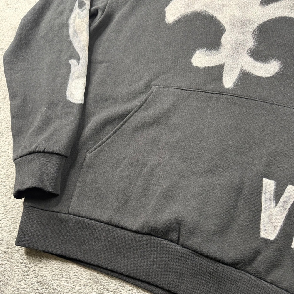 Black Lil Wayne Graphic Fleur-de-Lis Pullover Hoodie VI - Picture 4 of 9